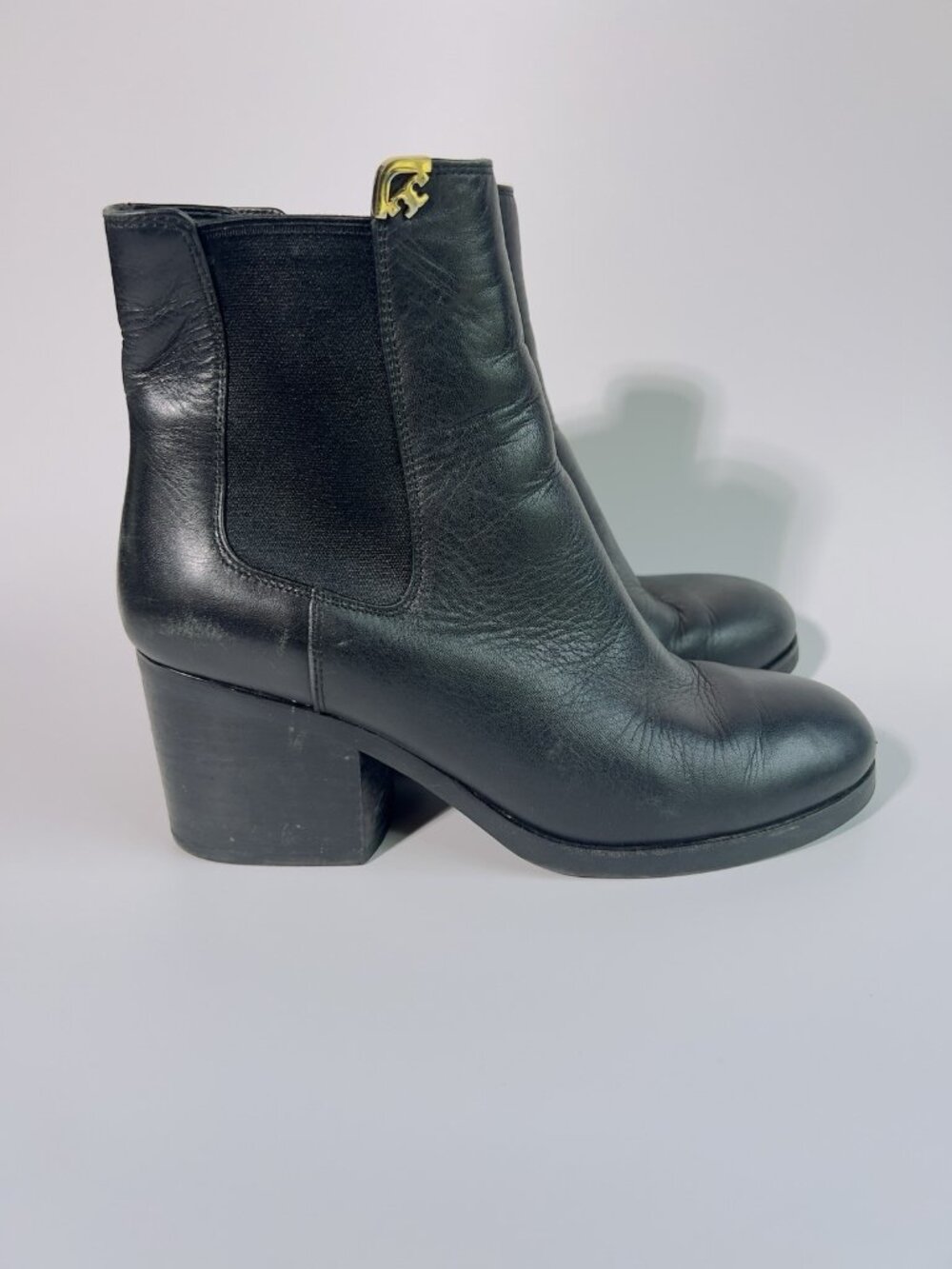 Tory Burch Miller Chelsea Ankle Boots Black Leather Women’s Size 7.5 M - Picture 3 of 9